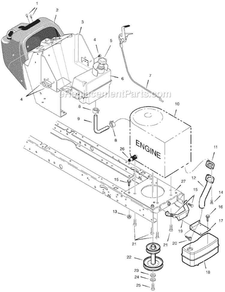 Page C Diagram and Parts List for 425638X692A  Murray Lawn Tractor