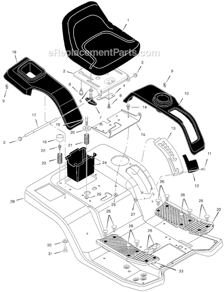 Page I Diagram and Parts List for 425638X692A  Murray Lawn Tractor