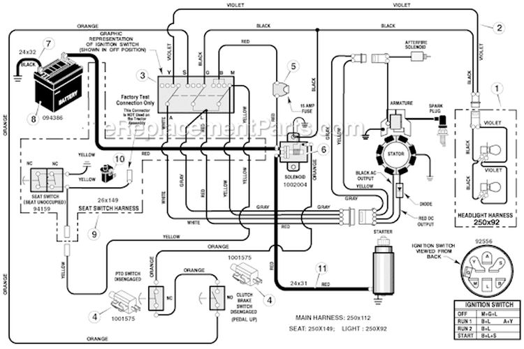Page B Diagram and Parts List for 425640X50B-SW  Murray Lawn Tractor