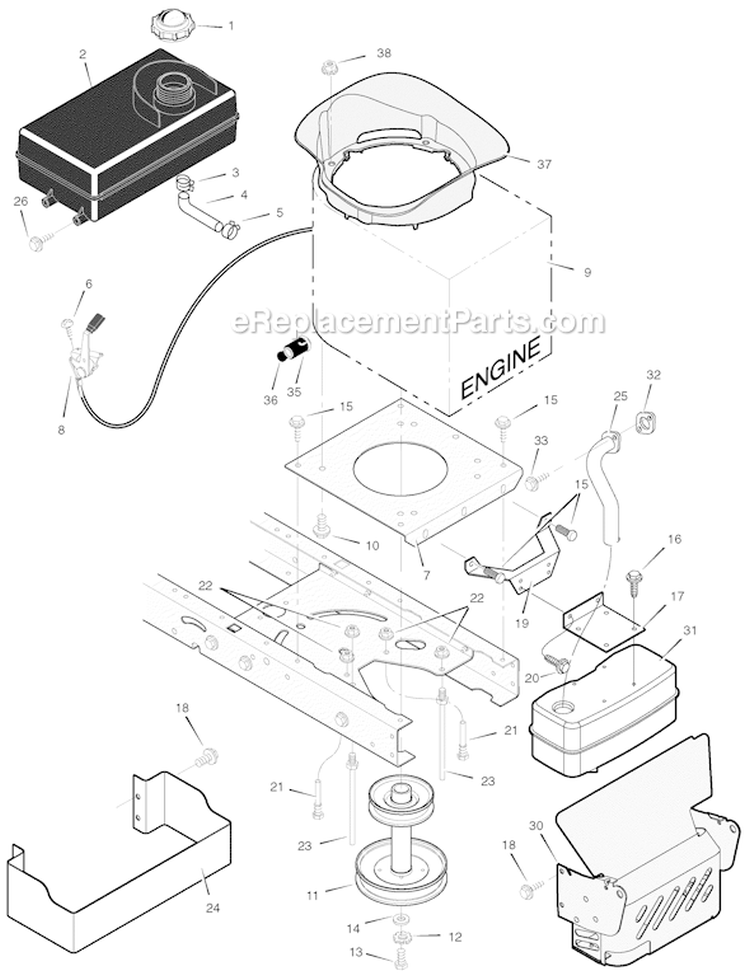Page C Diagram and Parts List for 425640X50B-SW  Murray Lawn Tractor