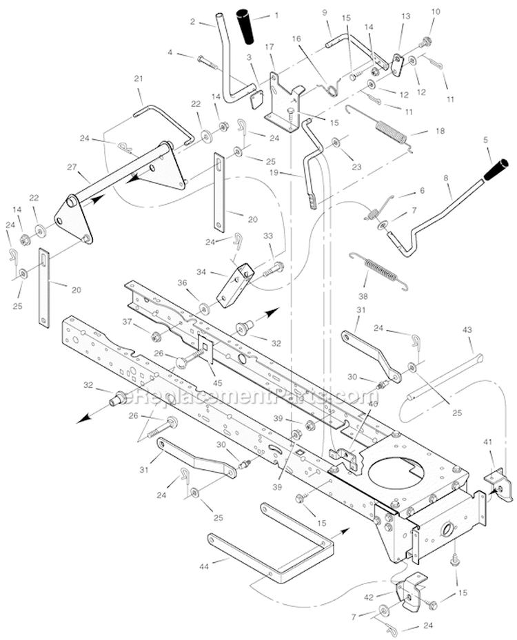 Page F Diagram and Parts List for 425640X50B-SW  Murray Lawn Tractor