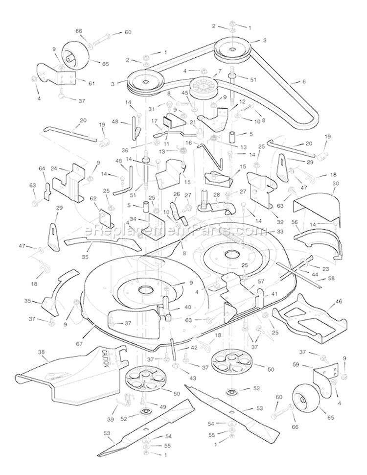 Page E Diagram and Parts List for 42910A  Murray Lawn Tractor