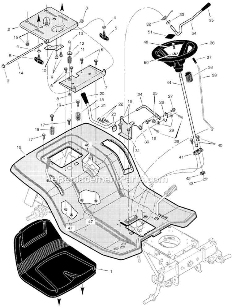 Page K Diagram and Parts List for 461000X8A  Murray Lawn Tractor