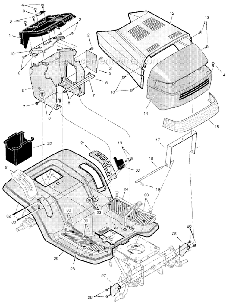 Page F Diagram and Parts List for 461000X8A  Murray Lawn Tractor