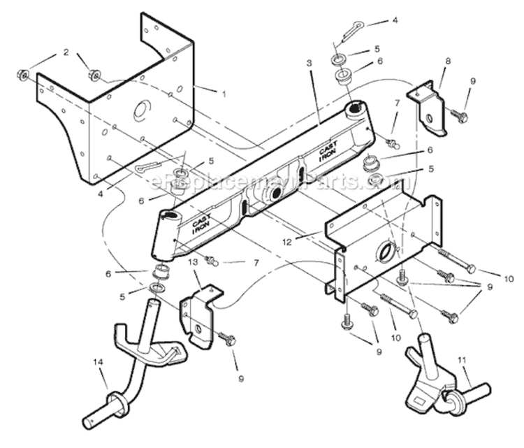 Page D Diagram and Parts List for 461004X92A  Murray Lawn Tractor
