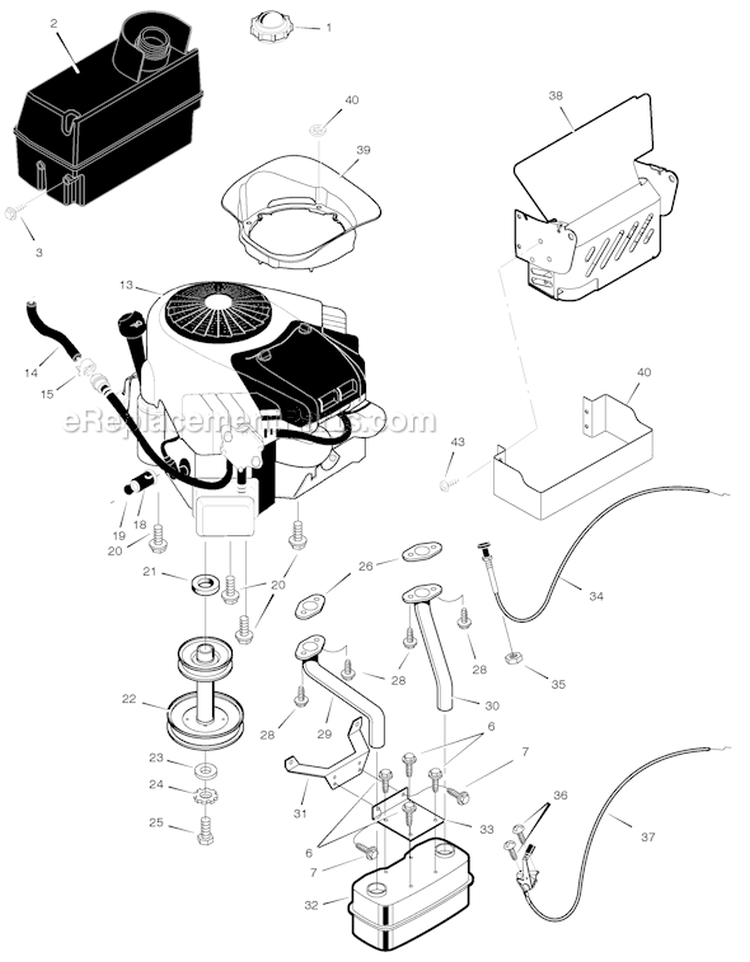 Page C Diagram and Parts List for 461005X68A  Murray Lawn Tractor