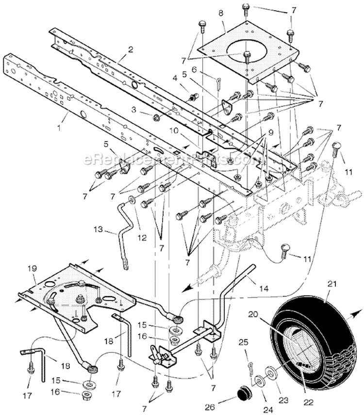 Page E Diagram and Parts List for 461008X692A  Murray Lawn Tractor