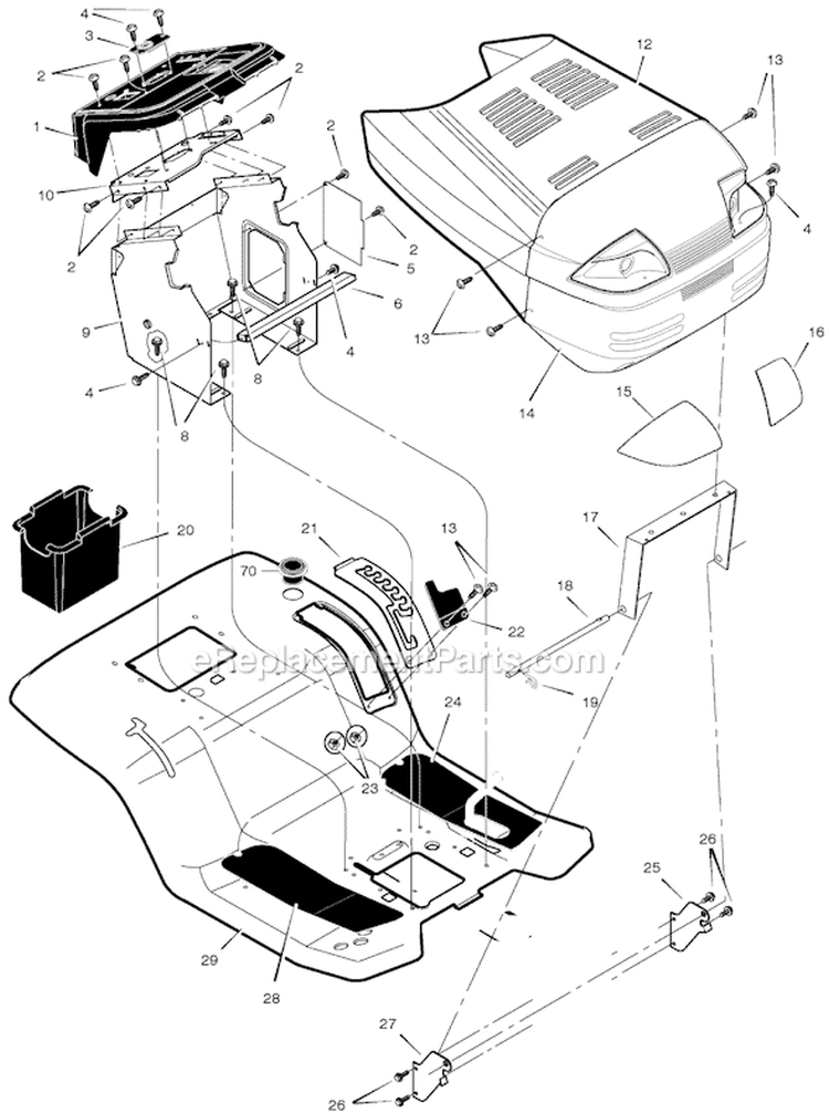 Page F Diagram and Parts List for 461008X92A  Murray Lawn Tractor