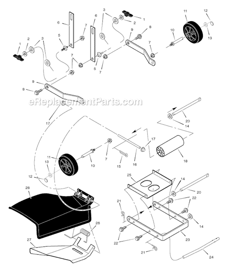 Page I Diagram and Parts List for 461008X92A  Murray Lawn Tractor