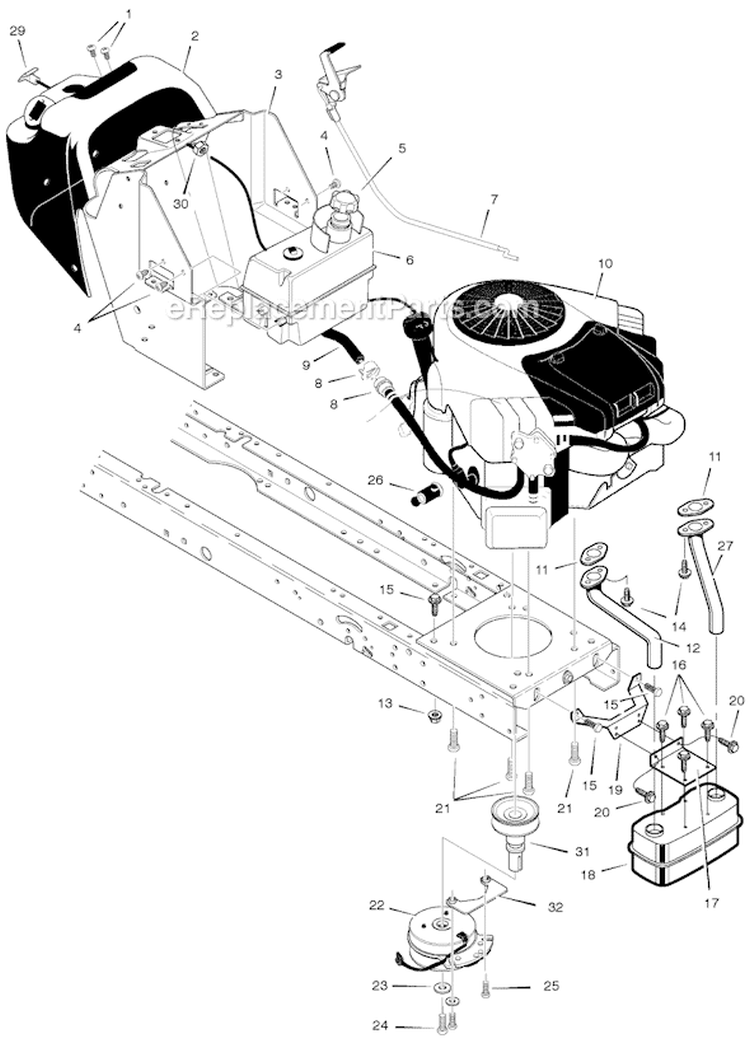 Page C Diagram and Parts List for 461603X48A  Murray Lawn Tractor