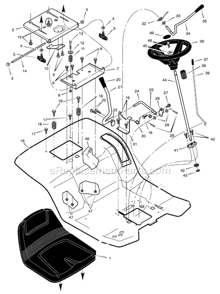 Page G Diagram and Parts List for 461605X99A  Murray Lawn Tractor