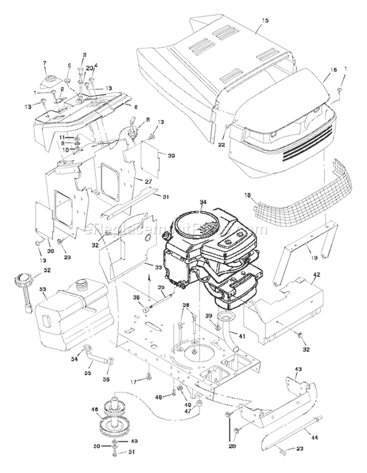 Page C Diagram and Parts List for 46379X192B 46378x6B 1997 Murray Lawn Tractor