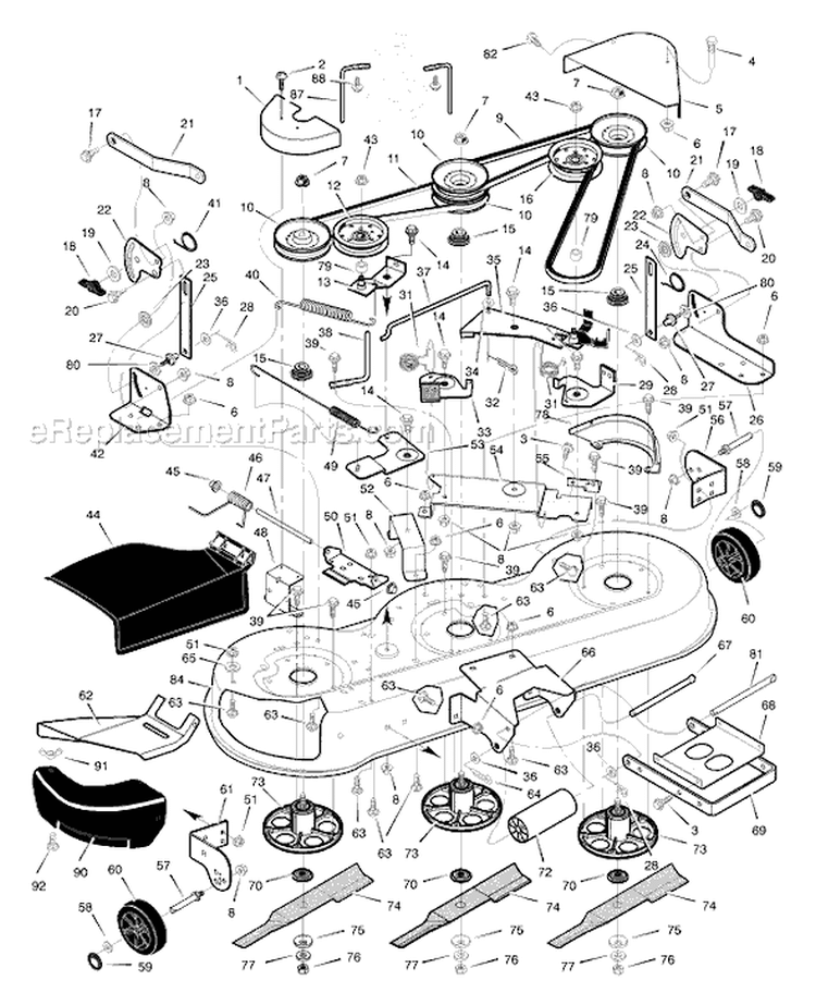 Page E Diagram and Parts List for 465306X8A  Murray Lawn Tractor