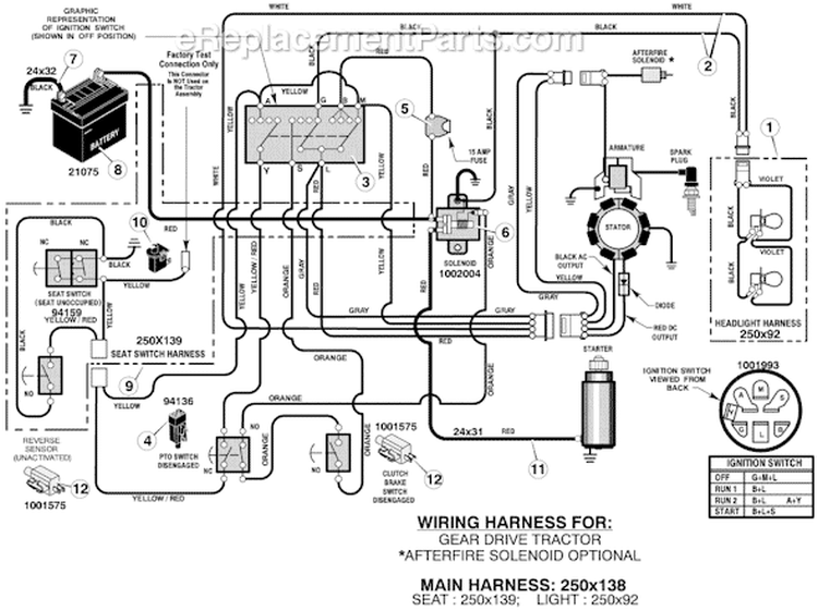 Page B Diagram and Parts List for 465306X8B  Murray Lawn Tractor