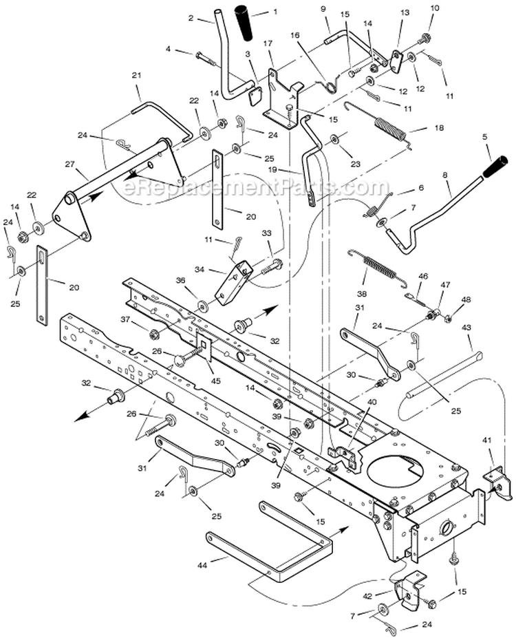 Page F Diagram and Parts List for 465306X8B  Murray Lawn Tractor