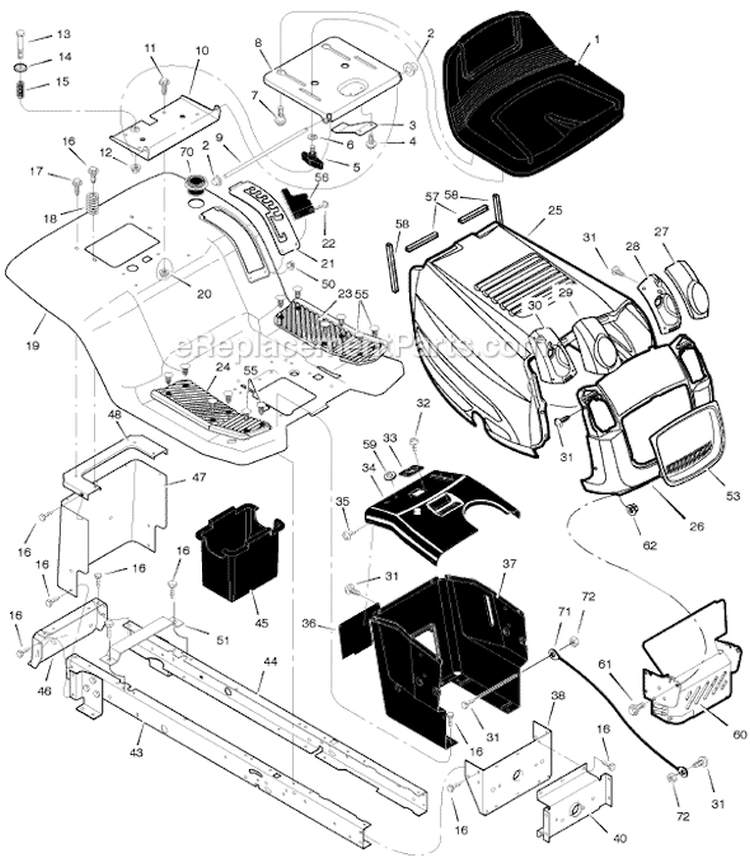 Page A Diagram and Parts List for 465307X31A  Murray Lawn Tractor