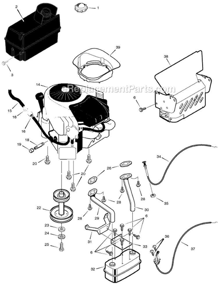 Page C Diagram and Parts List for 465307X31A  Murray Lawn Tractor