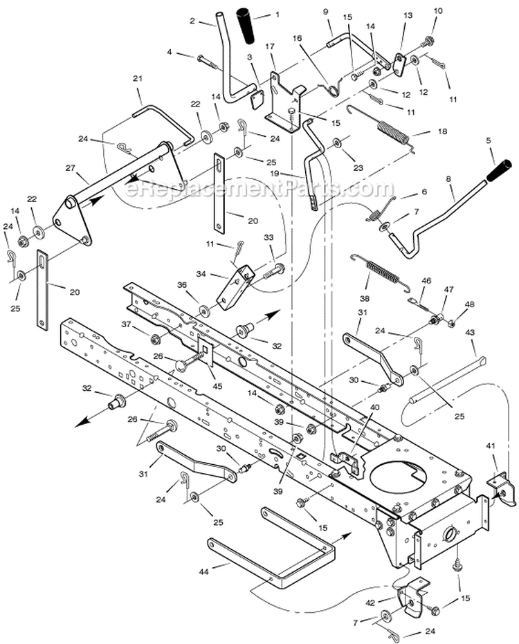 Page F Diagram and Parts List for 465307X31A  Murray Lawn Tractor