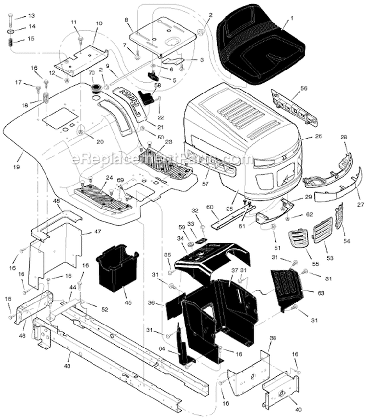 Page A Diagram and Parts List for 465600X48A  Murray Lawn Tractor