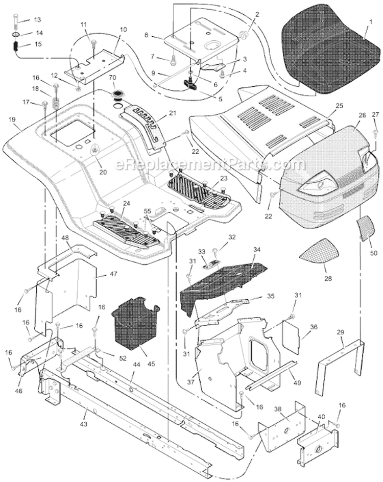 Page A Diagram and Parts List for 465601X50B  Murray Lawn Tractor