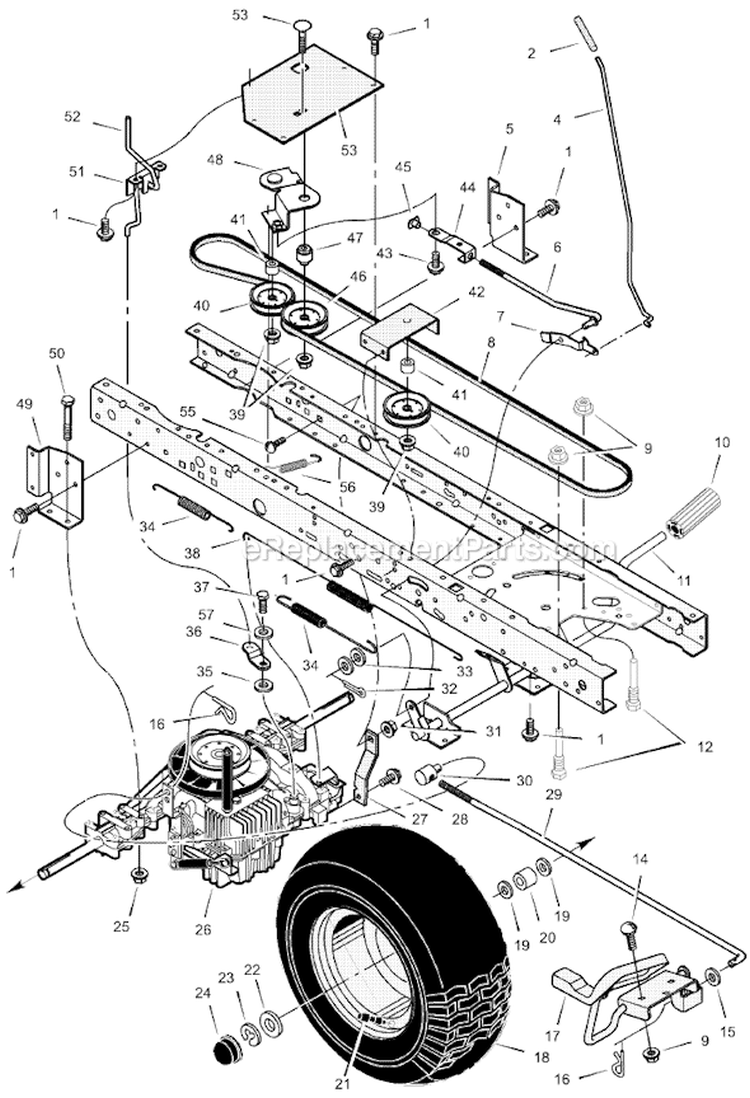 Page B Diagram and Parts List for 465601X50B  Murray Lawn Tractor