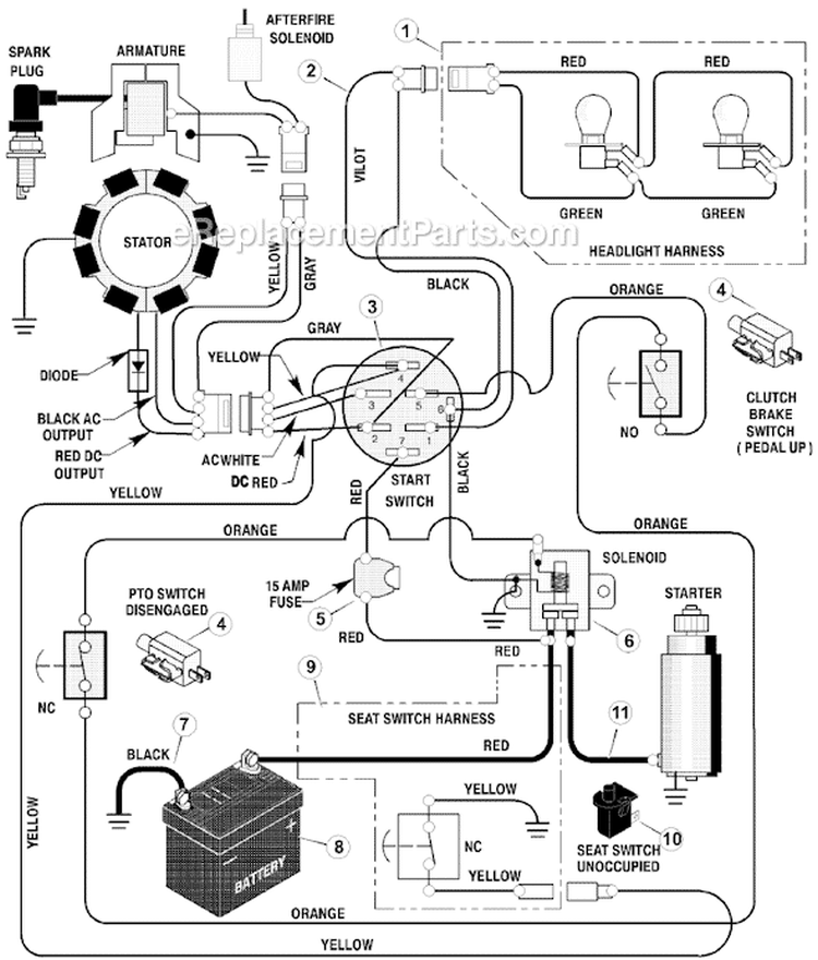 Page C Diagram and Parts List for 465601X50B  Murray Lawn Tractor