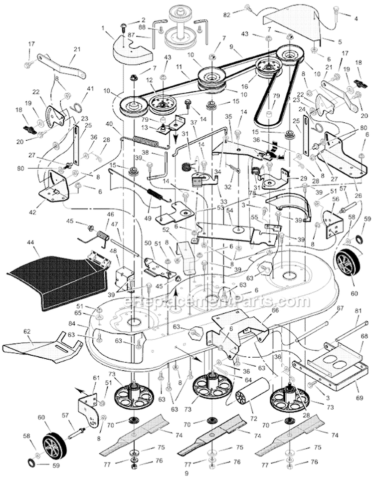 Page E Diagram and Parts List for 465601X50B  Murray Lawn Tractor