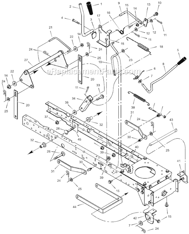 Page F Diagram and Parts List for 465601X50B  Murray Lawn Tractor
