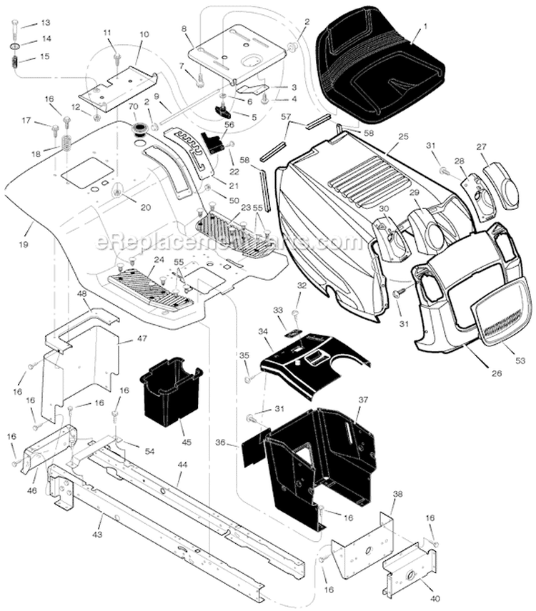 Page A Diagram and Parts List for 465605X48A  Murray Lawn Tractor