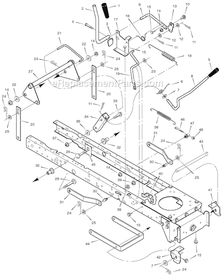 Page F Diagram and Parts List for 465605X48A  Murray Lawn Tractor