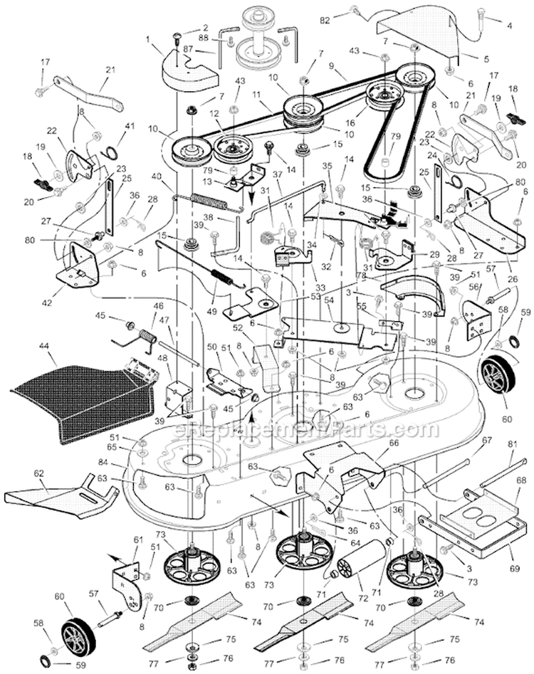 Page E Diagram and Parts List for 465609X24A  Murray Lawn Tractor