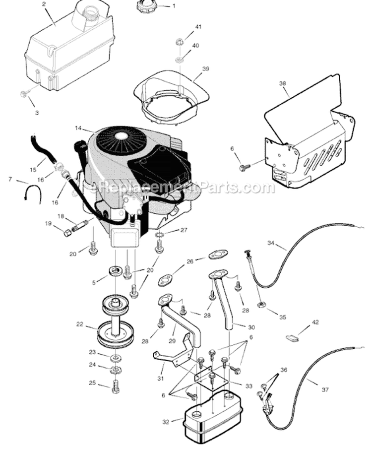 Page D Diagram and Parts List for 465617X51A  Murray Lawn Tractor