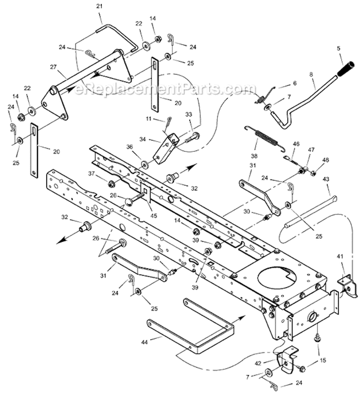 Page F Diagram and Parts List for 465618X48A  Murray Lawn Tractor