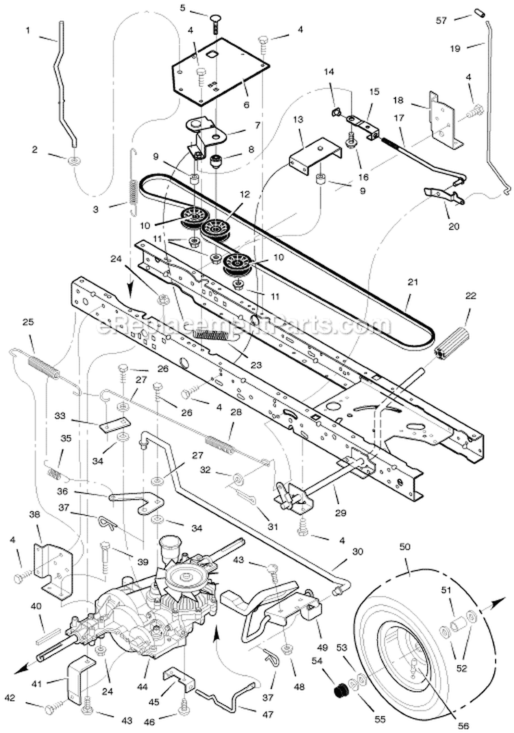 Page B Diagram and Parts List for 465624X50A  Murray Lawn Tractor