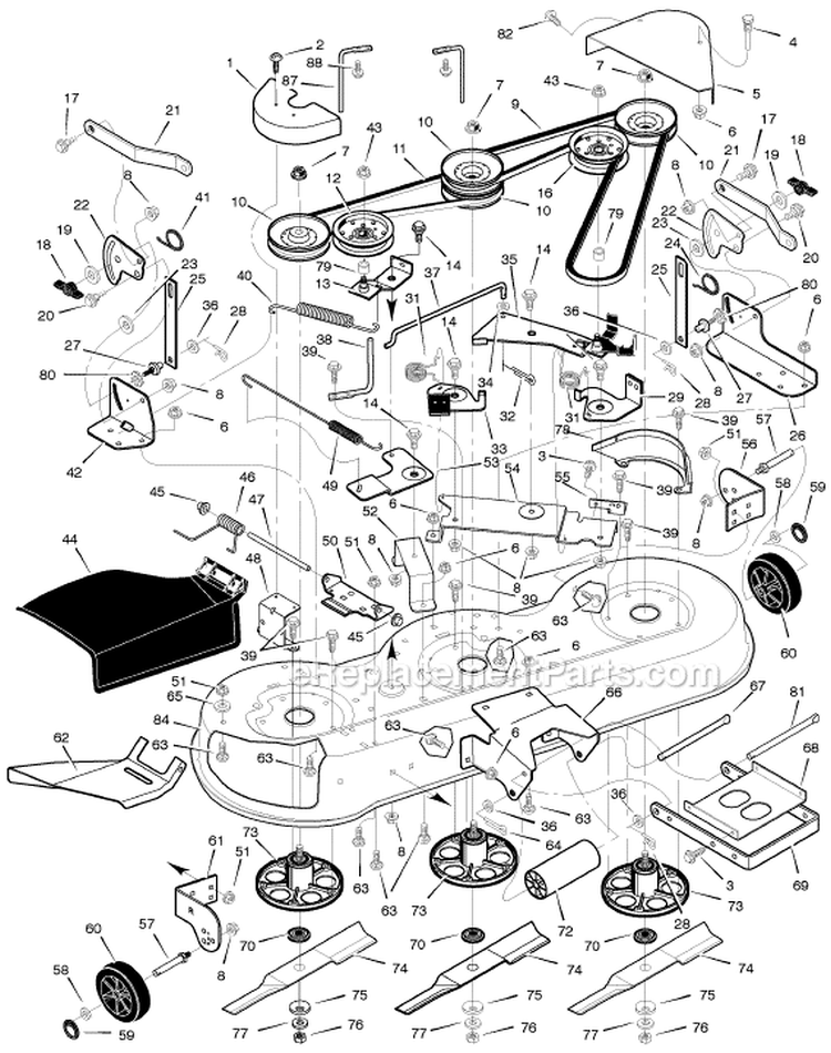 Page E Diagram and Parts List for 468602X68A  Murray Lawn Tractor