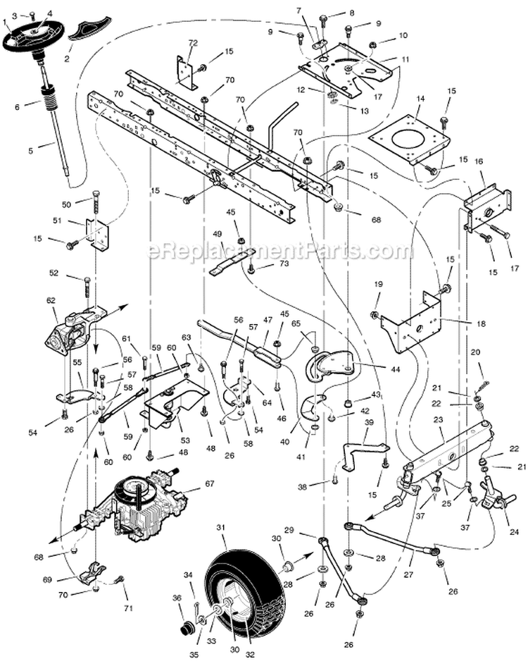 Page G Diagram and Parts List for 468602X68A  Murray Lawn Tractor