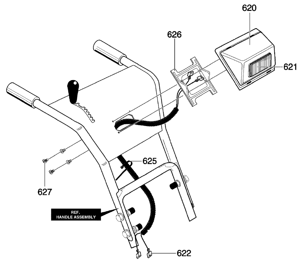 Headlight Diagram and Parts List for 6271200X61 (1695365)(2007) Murray Snow Blower