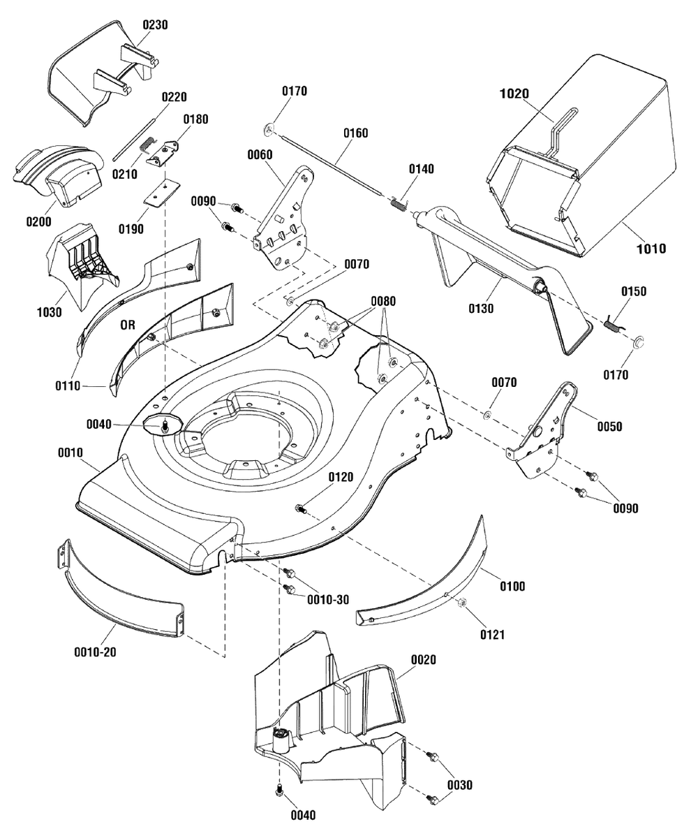 Deck Group (881331 881334) Diagram and Parts List for MXMH625E (881553)(2012) Murray Lawn Mower