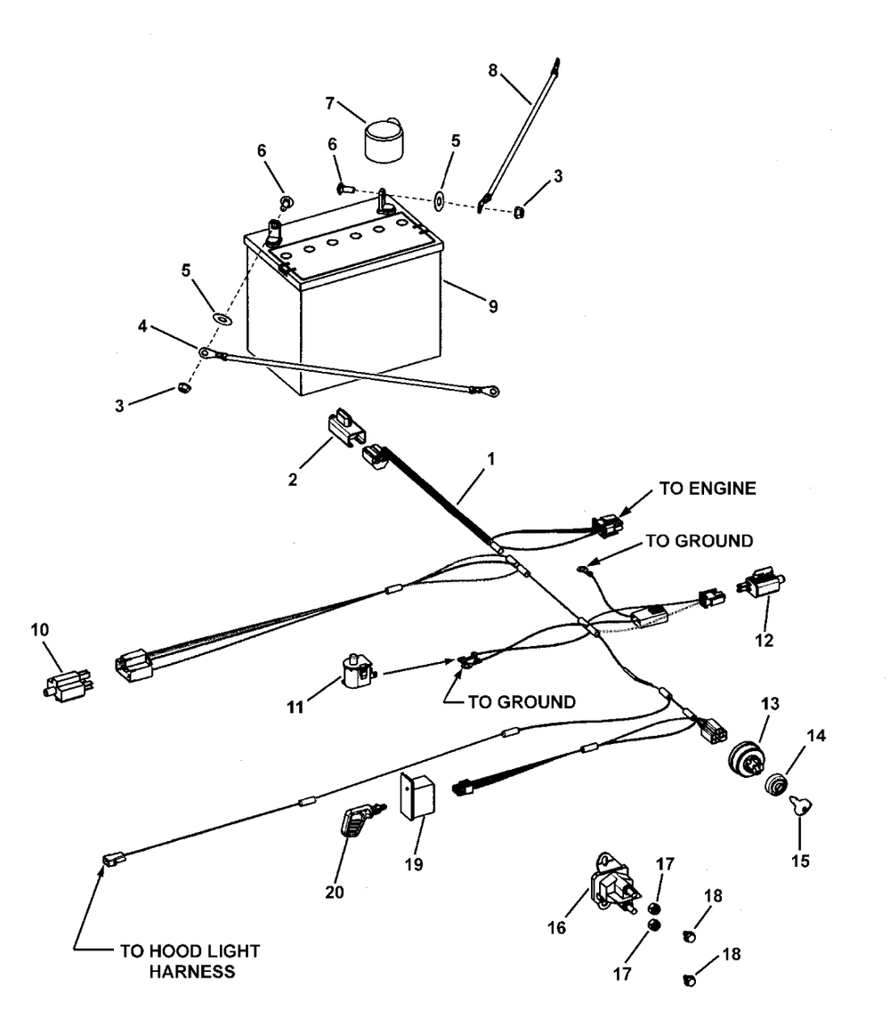 Electrical Group - Gear Drive Diagram and Parts List for LT135420C (7800361)(2008) Murray Lawn Tractor