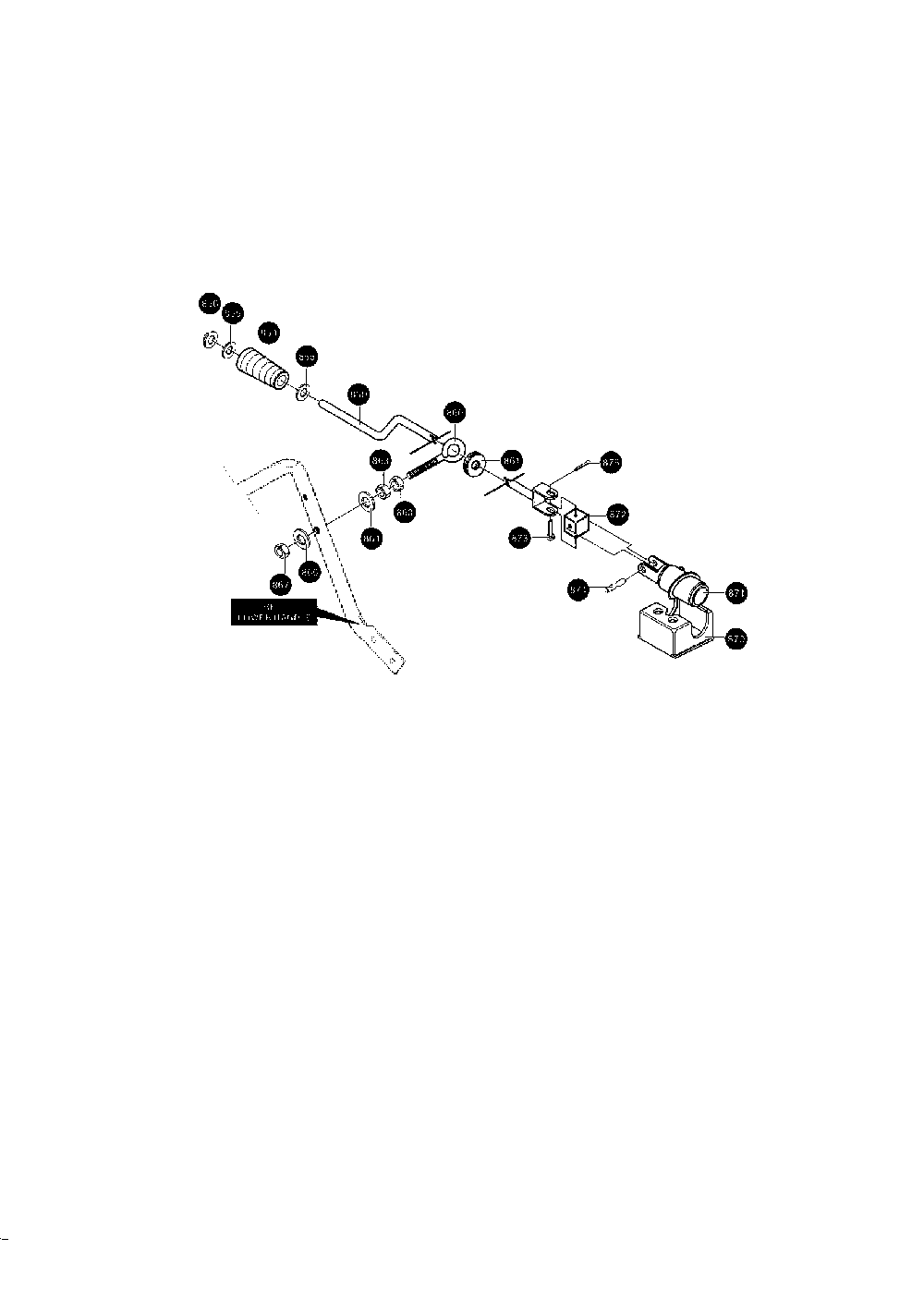 Chute rod assembly Diagram and Parts List for 624504X6  Murray Snow Blower