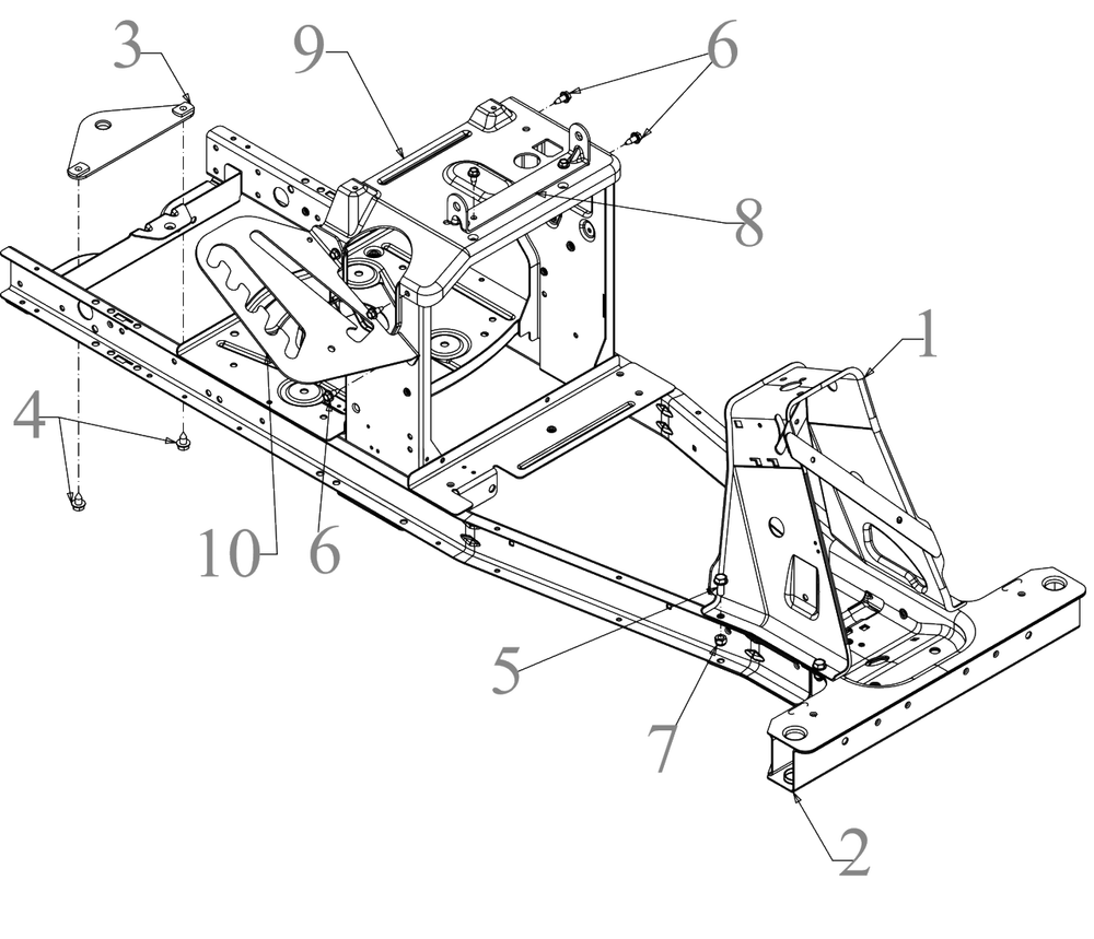 Frame Diagram and Parts List for 13DC26JD058 2020 Murray Lawn Tractor