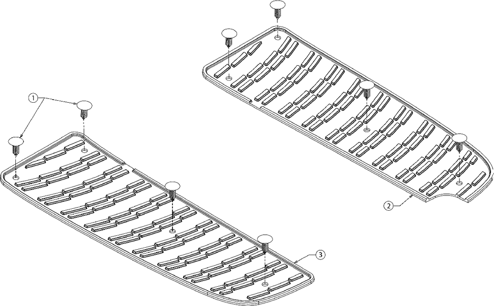 Foot Pad Diagram and Parts List for M175-42 (13BN77SS058)(2020) Murray Lawn Tractor