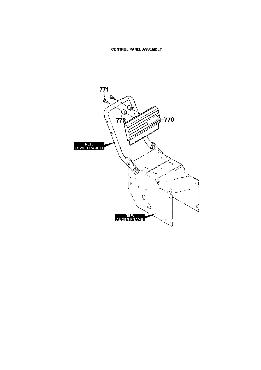 Control panel assembly Diagram and Parts List for 622504X8  Murray Snow Blower