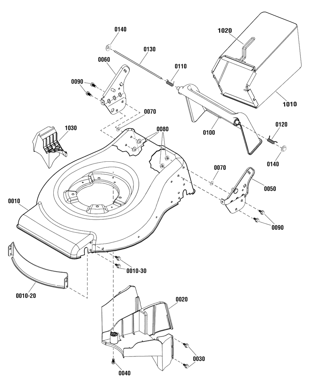 Deck Group (881327) Diagram and Parts List for MXU16550E (881559)(2012) Murray Lawn Mower