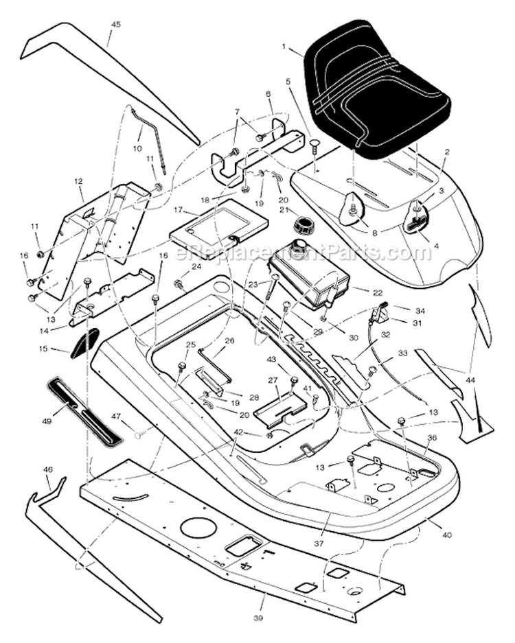 Page A Diagram and Parts List for 536270300  Murray Lawn Tractor