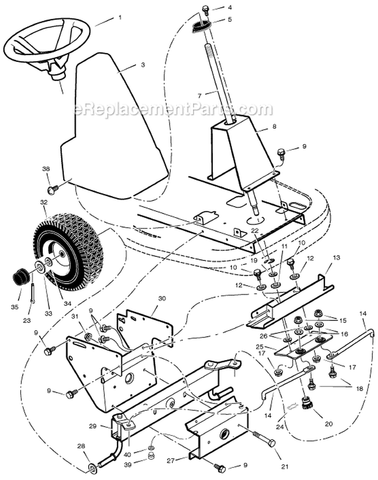 Page F Diagram and Parts List for 536270301  Murray Lawn Tractor