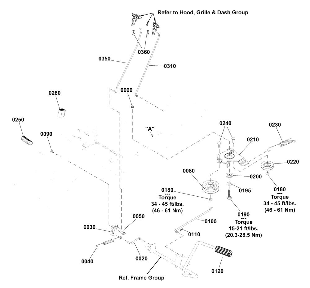 Controls Group Diagram and Parts List for MT175420H (2690928)(2011) Murray Lawn Tractor