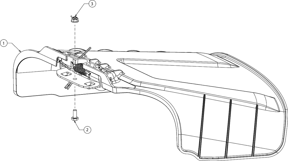 Discharge Chute Diagram and Parts List for M175-42 (13BN77SS058)(2020) Murray Lawn Tractor
