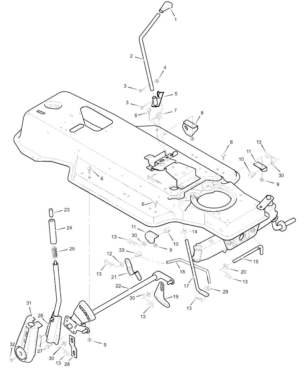 Mower Housing Suspension Diagram and Parts List for MT432T (38717x53A)(1999) Murray Lawn Tractor