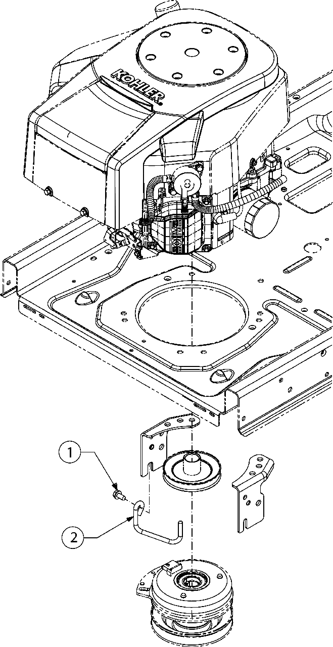Clutch Keeper Diagram and Parts List for M200-46 (RZT-46)(2016) Murray Lawn Tractor